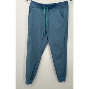 FIGS NWT Technical Collection Zamora Scrub Women's Joggers Blue Drawstring Lp